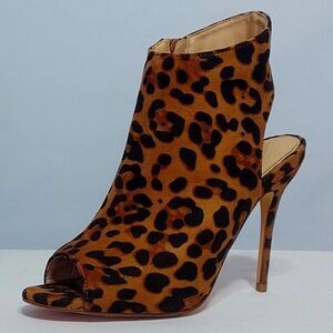 Venus Women’s Peep Toe Ankle Bootie Printed High Heels Size 7